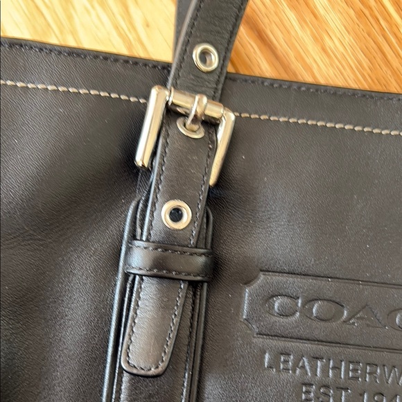 Coach black  Leather Shoulder Bag - Picture 3 of 14